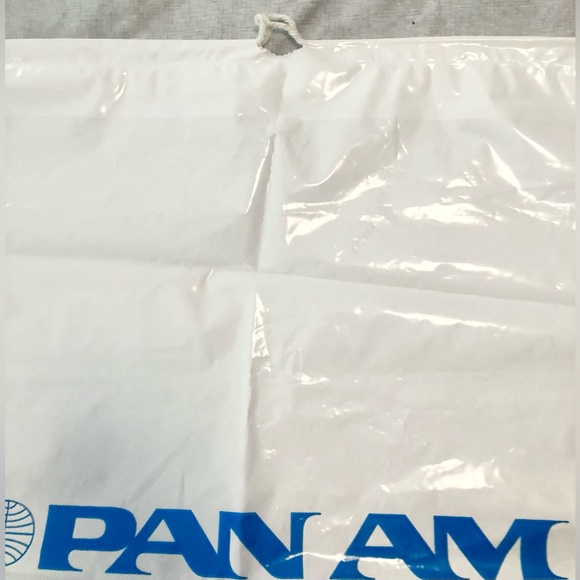 Vintage Pan Am Airlines In-Flight Linens Laundry Plastic Bag Pull Ties NOS Large - Picture 8 of 8